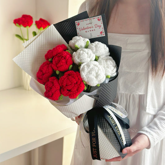 🌹Black White - 10 Roses Big Bouquet