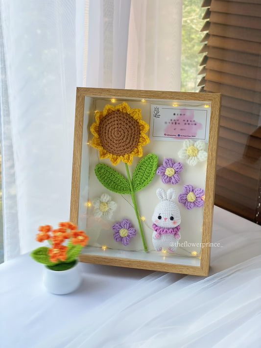 π°π»πΈπΌοΈ Khaki - Cutie Rabbit Garden Sunflower Frame (with LED)