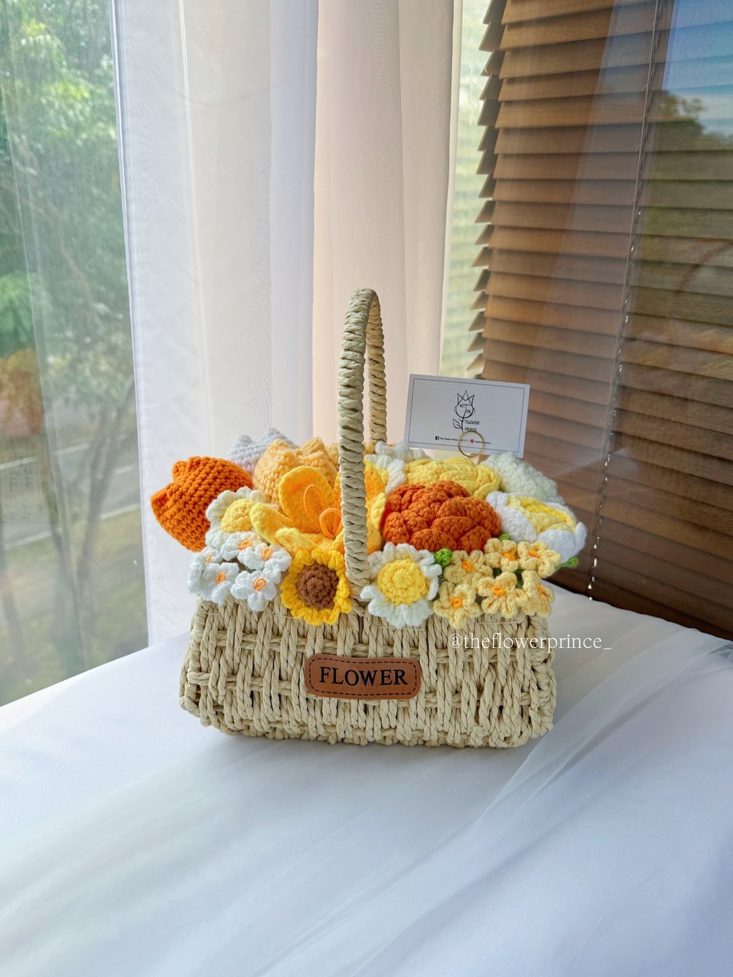 Orange-Yellow Rectangle Flower Basket