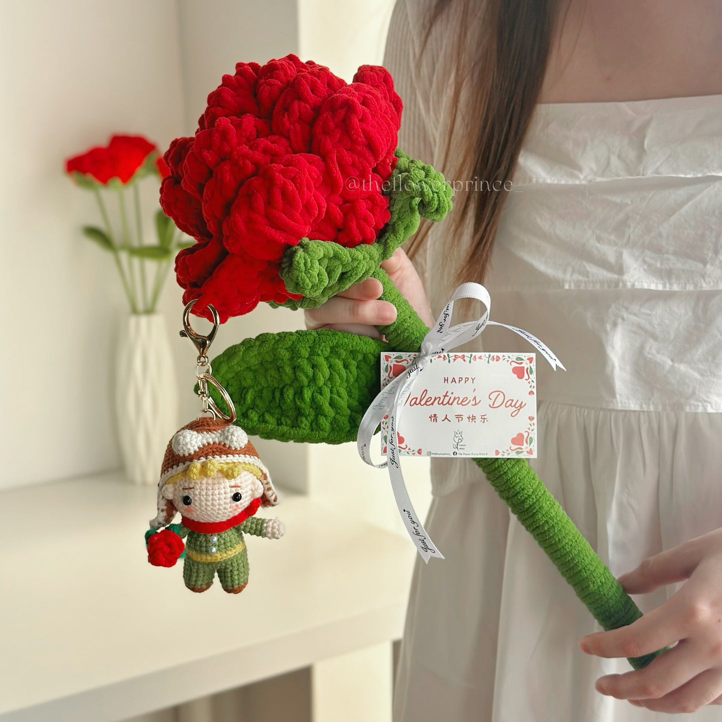 🌹Huge Rose + Little Prince Keychain
