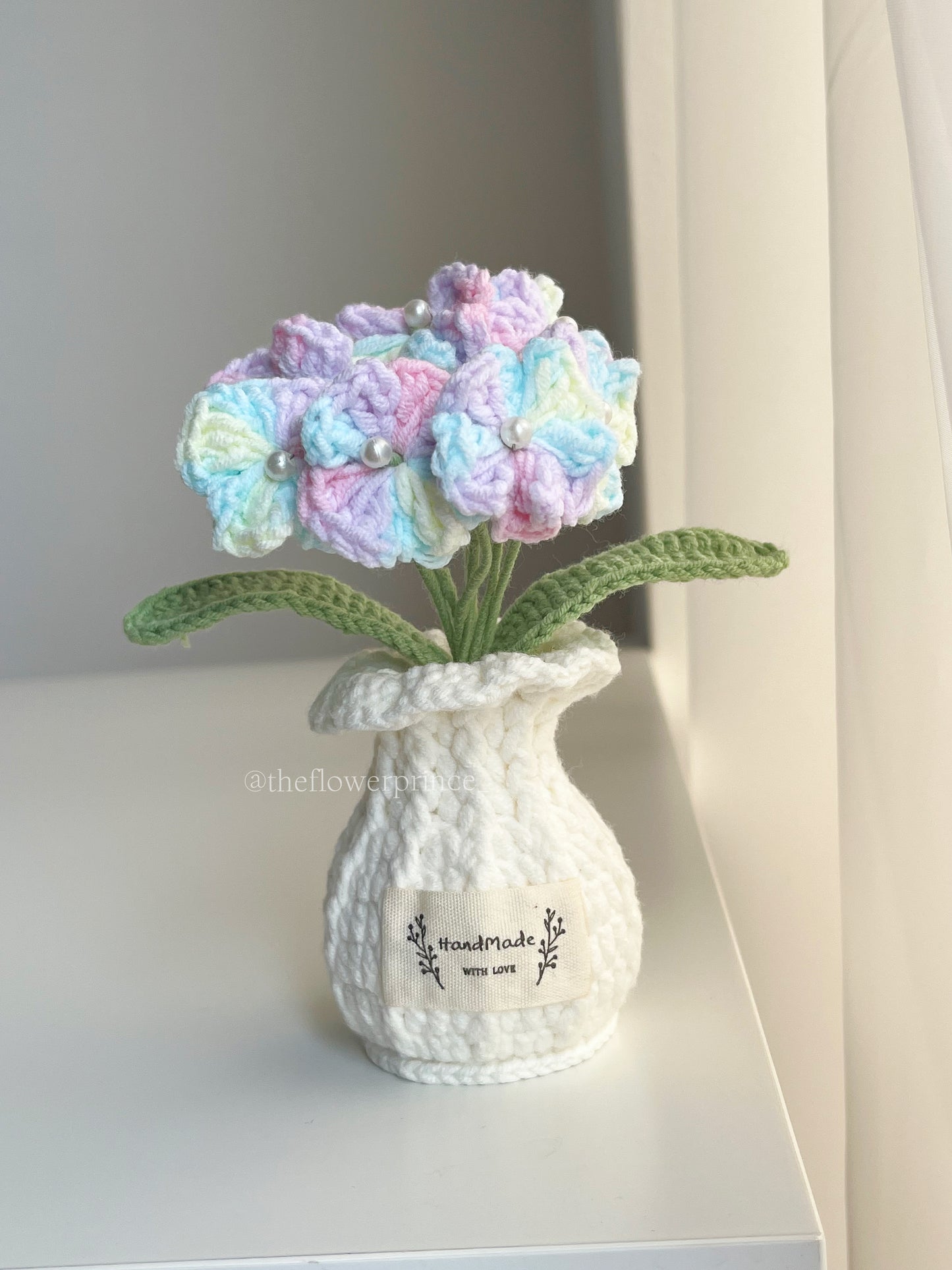 P11 - Colourful Myosotis Potted (crochet based)