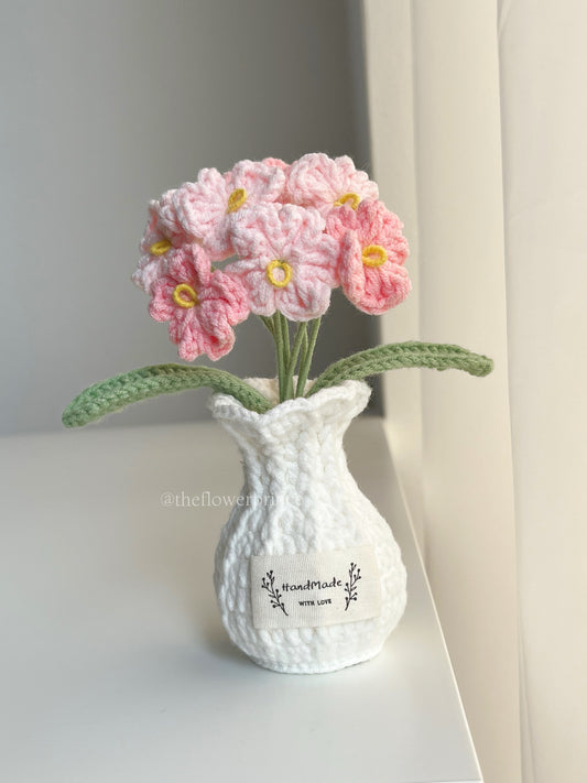 P12 - Pink Myosotis Potted (crochet based)