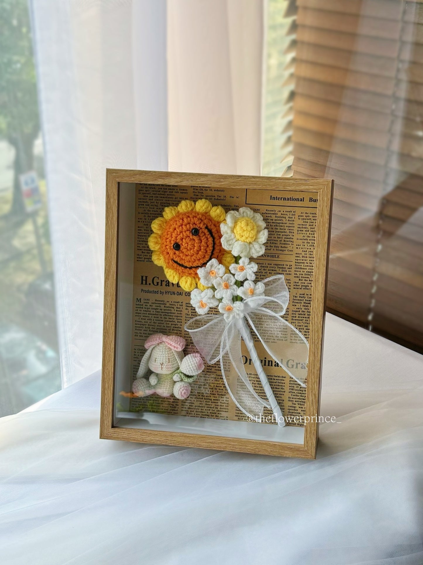 🐰🌻🖼️ Khaki - Cutie Rabbit Sunflower Frame
