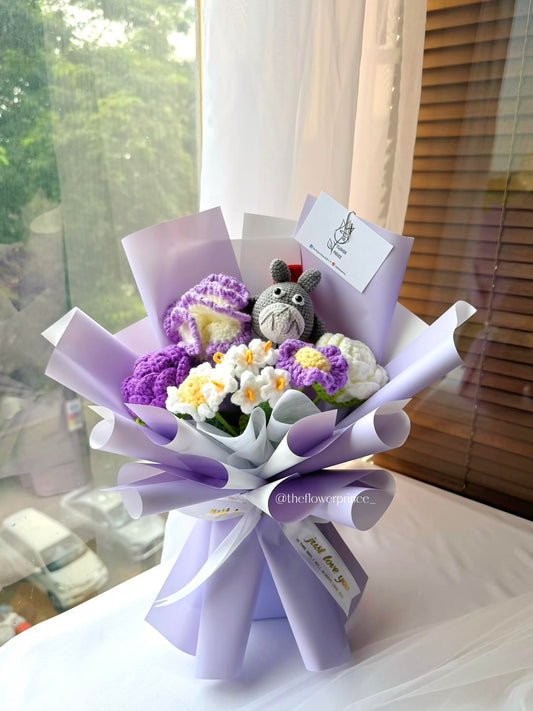💜Purple Series Totoro Bouquet
