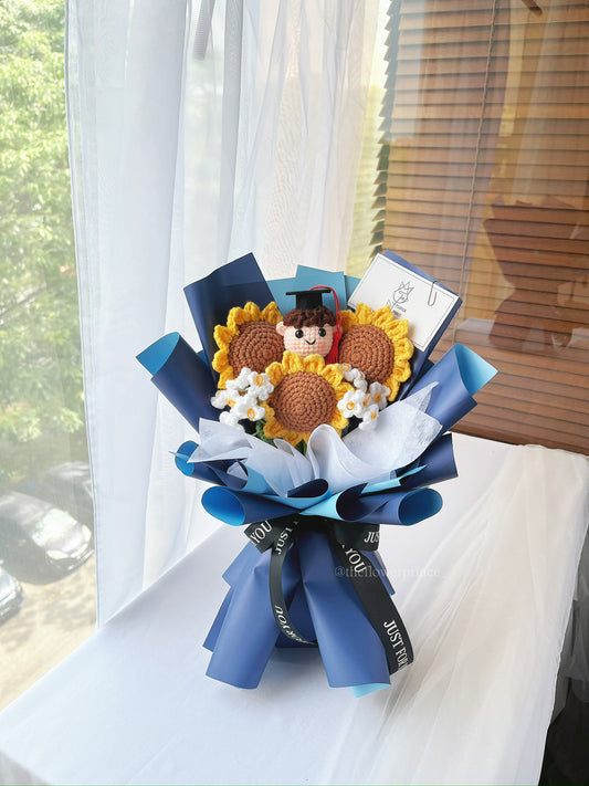 🌻💙 Dark Blue - Navy Sunlight Sunflower