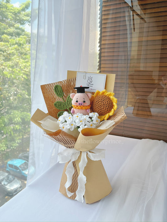 🌻🐷🤎 Brown - Toffy Piggy Sunflower