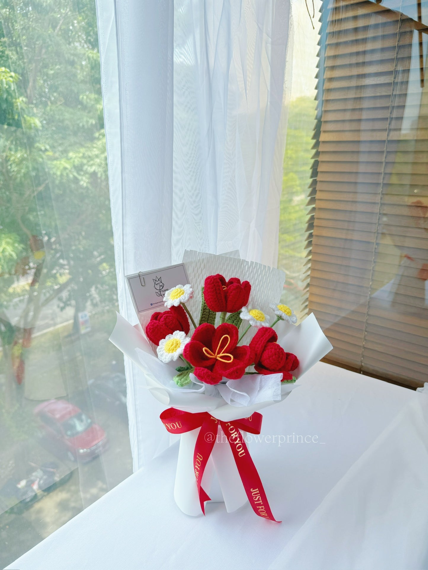 🍒❤️🤍White - Blossom Tulips