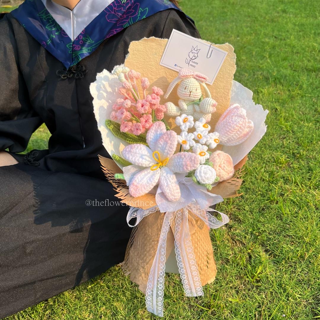 🐰🎀Pink- Spring bunny Bouquet