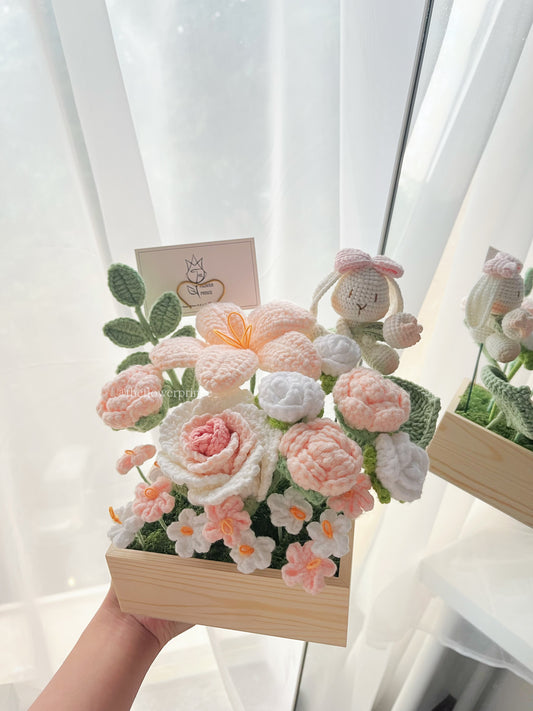 🐰Champagne Dream Bunny - Wooden Box