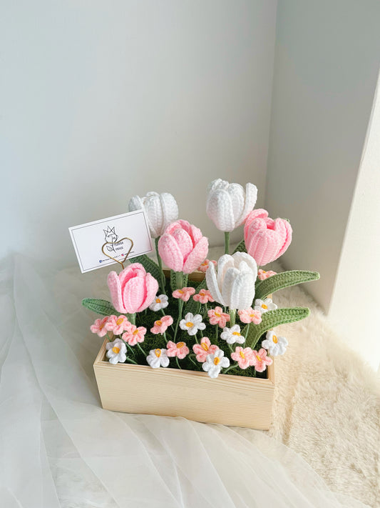 🌷Tulip Terrace - Wooden Box